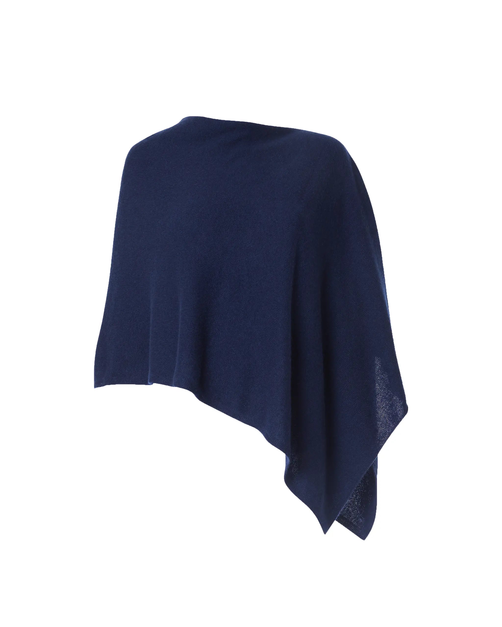 Poncho in dunkelblau Freisteller