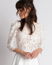 ROBIN - Ivory Vintage Lace - Braut Crop Top aus Spitze