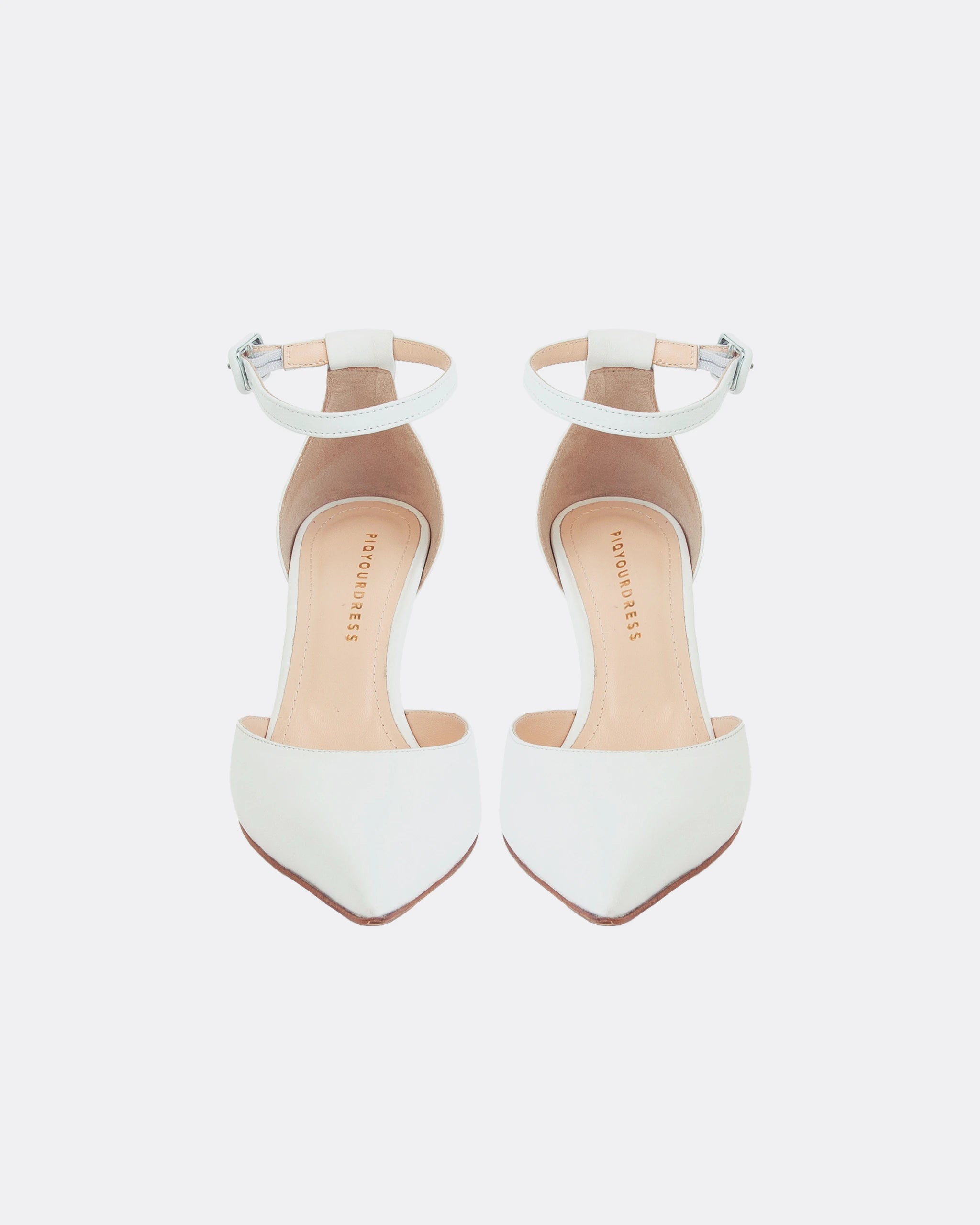 Braut Riemchen Pumps in Ivory Ansicht vorne