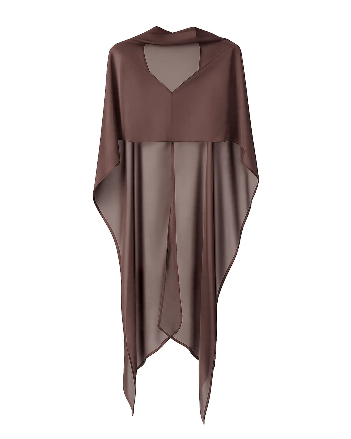 Chiffon Schal in braun - Freisteller