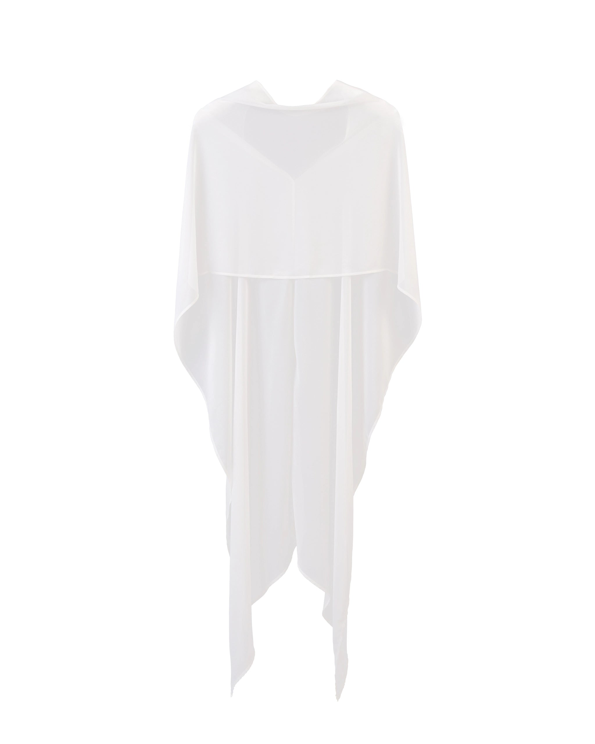 Schlichter Brautschal aus Chiffon Freisteller vorne