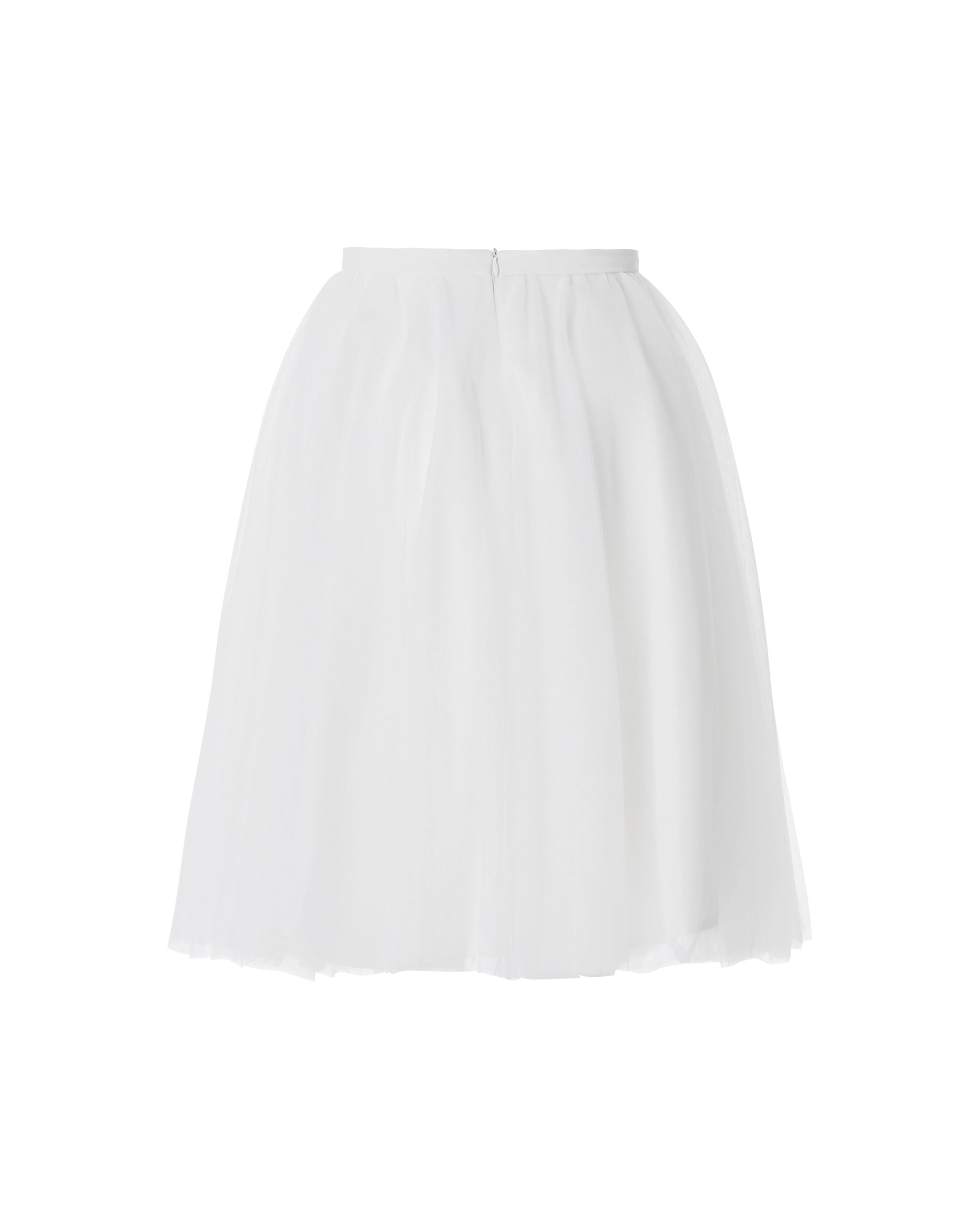 Mini Braut Tüllrock Ivory Freisteller hinten