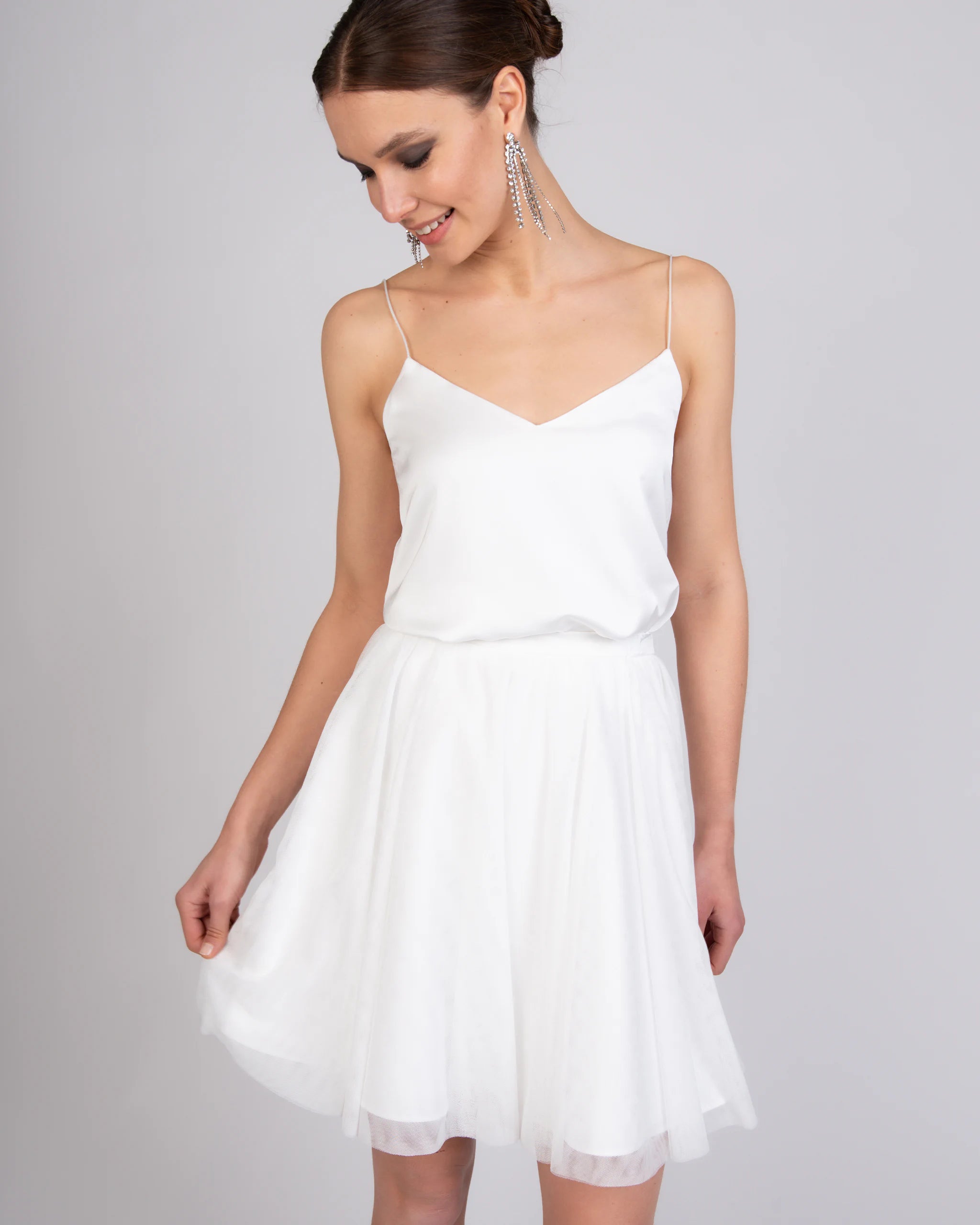 Mini Braut Tüllrock Ivory Ansicht vorne